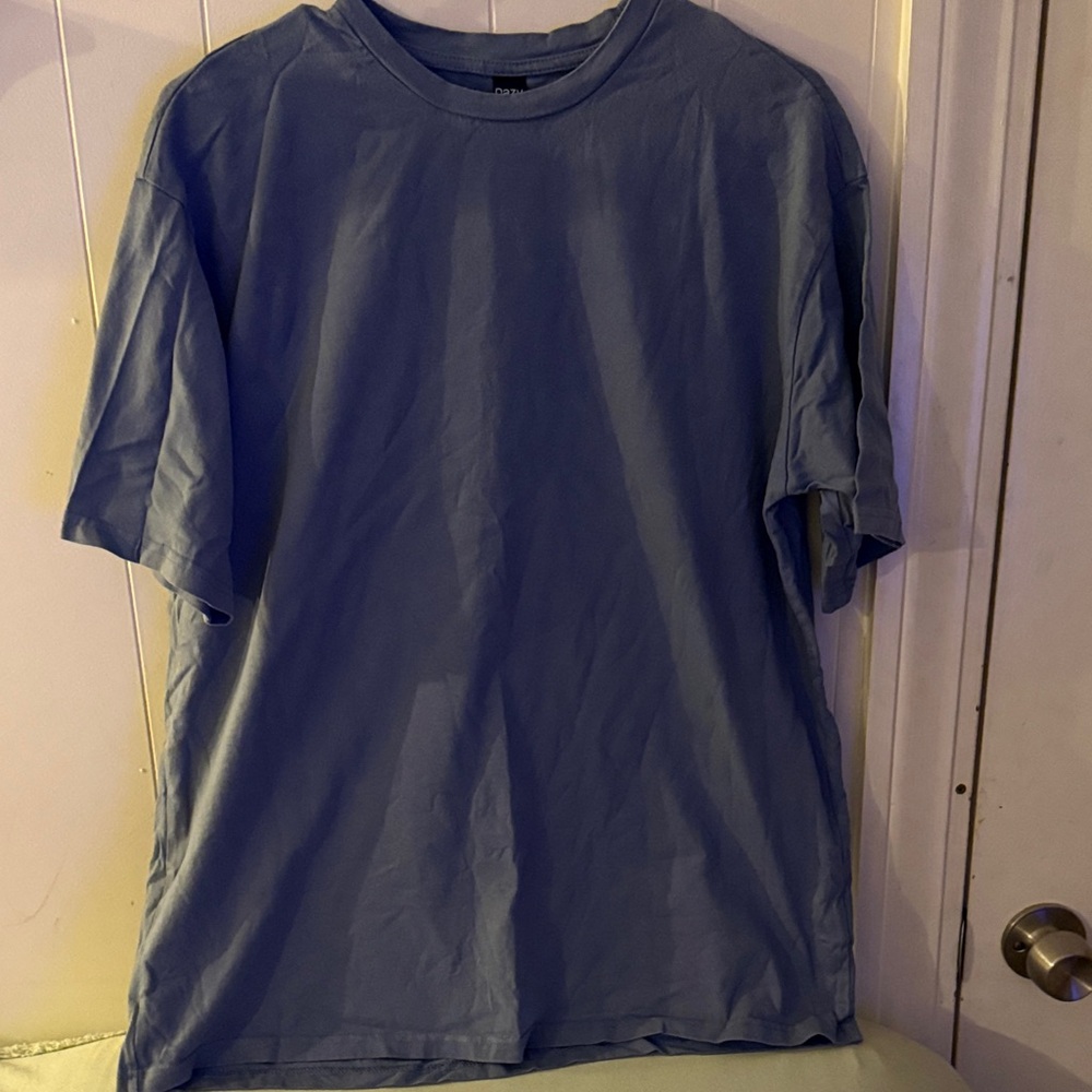 Relaxed Fit Crew Neck T-Shirt - Dusty Blue